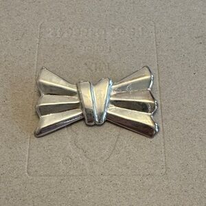 Silver Bow Brooch
